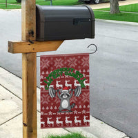 I Workout So I Can Eat Garbage Christmas Design Garden Flag Xmas Holiday Patterns - Wonder Print Shop