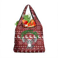 I Workout So I Can Eat Garbage Christmas Design Grocery Bag Xmas Holiday Patterns - Wonder Print Shop