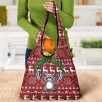 I Workout So I Can Eat Garbage Christmas Design Grocery Bag Xmas Holiday Patterns - Wonder Print Shop