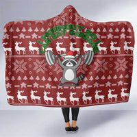I Workout So I Can Eat Garbage Christmas Design Hooded Blanket Xmas Holiday Patterns - Wonder Print Shop