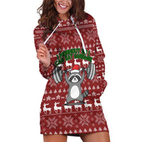 I Workout So I Can Eat Garbage Christmas Design Hoodie Dress Xmas Holiday Patterns - Wonder Print Shop