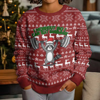 I Workout So I Can Eat Garbage Christmas Design Kid Ugly Christmas Sweater Xmas Holiday Patterns - Wonder Print Shop