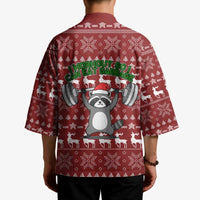 I Workout So I Can Eat Garbage Christmas Design Kimono Xmas Holiday Patterns - Wonder Print Shop