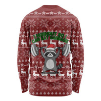I Workout So I Can Eat Garbage Christmas Design Long Sleeve Shirt Xmas Holiday Patterns - Wonder Print Shop