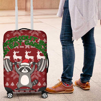 I Workout So I Can Eat Garbage Christmas Design Luggage Cover Xmas Holiday Patterns - Wonder Print Shop