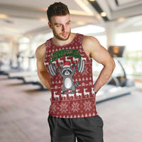 I Workout So I Can Eat Garbage Christmas Design Men Tank Top Xmas Holiday Patterns - Wonder Print Shop