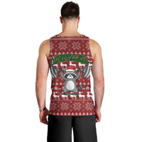 I Workout So I Can Eat Garbage Christmas Design Men Tank Top Xmas Holiday Patterns - Wonder Print Shop