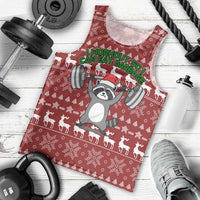 I Workout So I Can Eat Garbage Christmas Design Men Tank Top Xmas Holiday Patterns - Wonder Print Shop