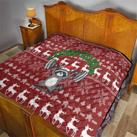 I Workout So I Can Eat Garbage Christmas Design Quilt Xmas Holiday Patterns - Wonder Print Shop