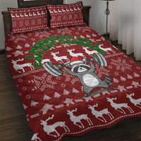 I Workout So I Can Eat Garbage Christmas Design Quilt Bed Set Xmas Holiday Patterns - Wonder Print Shop