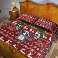 I Workout So I Can Eat Garbage Christmas Design Quilt Bed Set Xmas Holiday Patterns - Wonder Print Shop