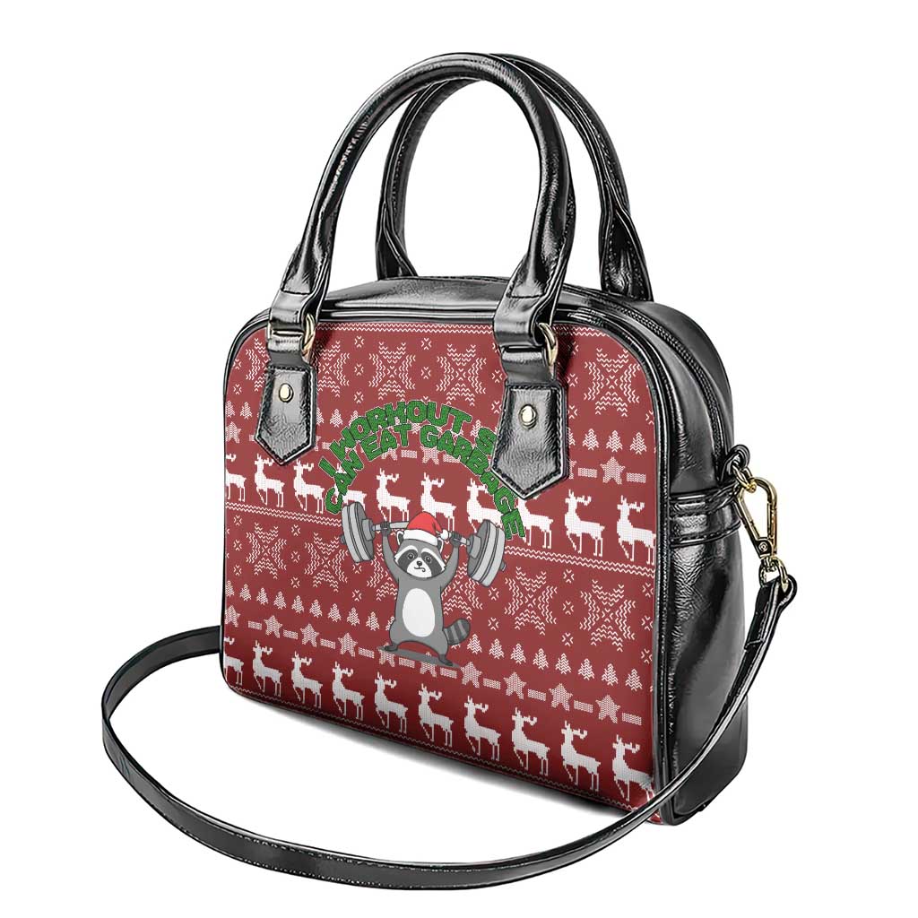 I Workout So I Can Eat Garbage Christmas Design Shoulder Handbag Xmas Holiday Patterns - Wonder Print Shop