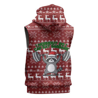 I Workout So I Can Eat Garbage Christmas Design Sleeveless Hoodie Xmas Holiday Patterns - Wonder Print Shop