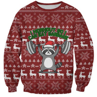 I Workout So I Can Eat Garbage Christmas Design Sweatshirt Xmas Holiday Patterns - Wonder Print Shop