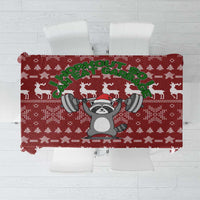 I Workout So I Can Eat Garbage Christmas Design Tablecloth Xmas Holiday Patterns - Wonder Print Shop