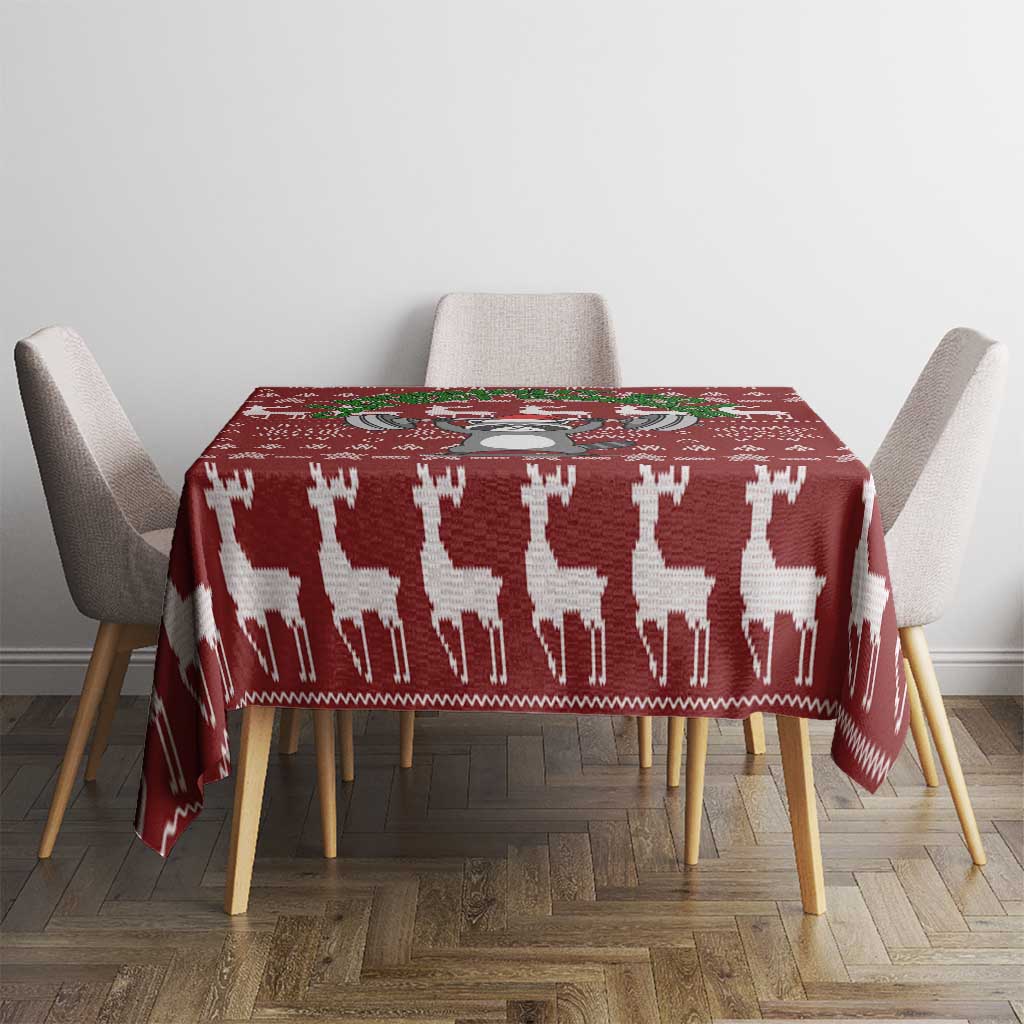 I Workout So I Can Eat Garbage Christmas Design Tablecloth Xmas Holiday Patterns - Wonder Print Shop