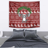 I Workout So I Can Eat Garbage Christmas Design Tapestry Xmas Holiday Patterns - Wonder Print Shop