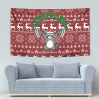 I Workout So I Can Eat Garbage Christmas Design Tapestry Xmas Holiday Patterns - Wonder Print Shop