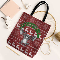 I Workout So I Can Eat Garbage Christmas Design Tote Bag Xmas Holiday Patterns - Wonder Print Shop