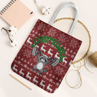 I Workout So I Can Eat Garbage Christmas Design Tote Bag Xmas Holiday Patterns - Wonder Print Shop