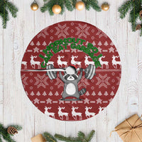 I Workout So I Can Eat Garbage Christmas Design Tree Skirt Xmas Holiday Patterns - Wonder Print Shop