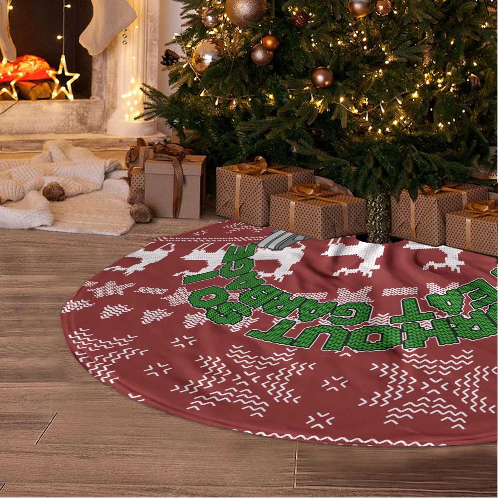 I Workout So I Can Eat Garbage Christmas Design Tree Skirt Xmas Holiday Patterns - Wonder Print Shop