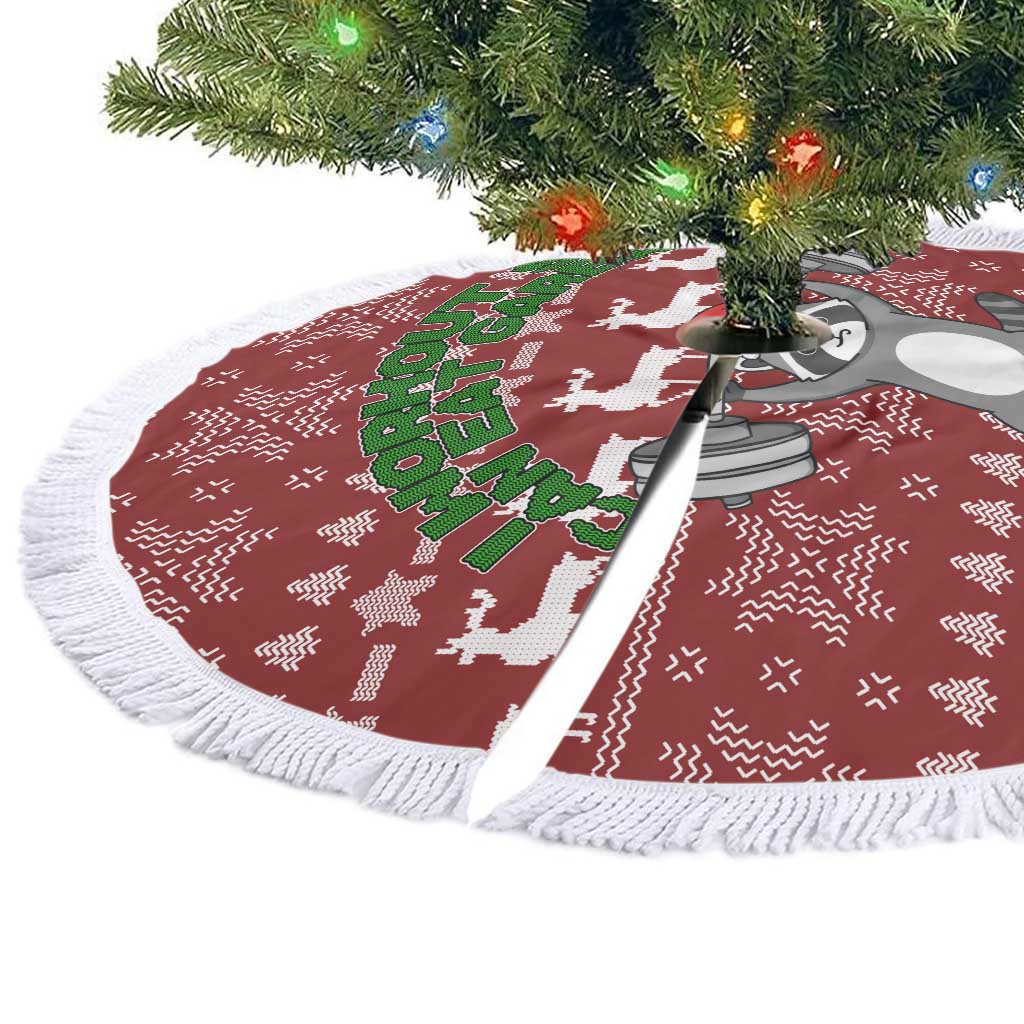 I Workout So I Can Eat Garbage Christmas Design Tree Skirt Xmas Holiday Patterns - Wonder Print Shop