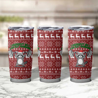 I Workout So I Can Eat Garbage Christmas Design Tumbler Cup Xmas Holiday Patterns - Wonder Print Shop