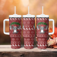 I Workout So I Can Eat Garbage Christmas Design Tumbler With Handle Xmas Holiday Patterns - Wonder Print Shop
