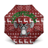I Workout So I Can Eat Garbage Christmas Design Umbrella Xmas Holiday Patterns - Wonder Print Shop
