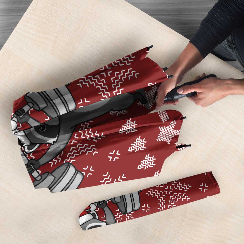 I Workout So I Can Eat Garbage Christmas Design Umbrella Xmas Holiday Patterns - Wonder Print Shop