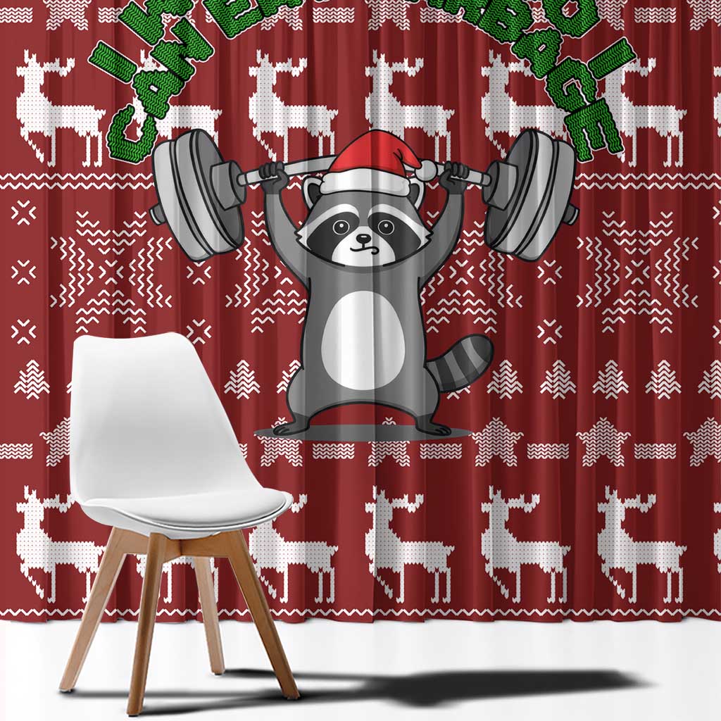I Workout So I Can Eat Garbage Christmas Design Window Curtain Xmas Holiday Patterns - Wonder Print Shop
