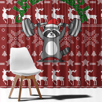 I Workout So I Can Eat Garbage Christmas Design Window Curtain Xmas Holiday Patterns - Wonder Print Shop