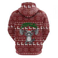 I Workout So I Can Eat Garbage Christmas Design Zip Hoodie Xmas Holiday Patterns - Wonder Print Shop