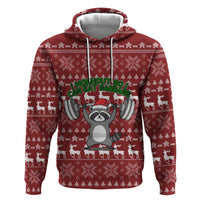 I Workout So I Can Eat Garbage Christmas Design Zip Hoodie Xmas Holiday Patterns - Wonder Print Shop