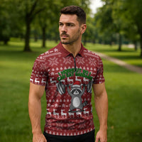 I Workout So I Can Eat Garbage Christmas Design Zipper Polo Shirt Xmas Holiday Patterns - Wonder Print Shop