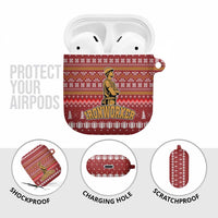 Christmas Ironworker American Flag AirPods Case Xmas Holiday Patterns - Wonder Print Shop