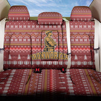 Christmas Ironworker American Flag Back Car Seat Cover Xmas Holiday Patterns - Wonder Print Shop