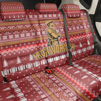 Christmas Ironworker American Flag Back Car Seat Cover Xmas Holiday Patterns - Wonder Print Shop
