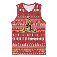 Christmas Ironworker American Flag Basketball Jersey Xmas Holiday Patterns - Wonder Print Shop