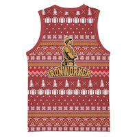 Christmas Ironworker American Flag Basketball Jersey Xmas Holiday Patterns - Wonder Print Shop