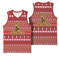 Christmas Ironworker American Flag Basketball Jersey Xmas Holiday Patterns - Wonder Print Shop