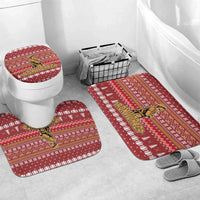 Christmas Ironworker American Flag Bathroom Set Xmas Holiday Patterns - Wonder Print Shop