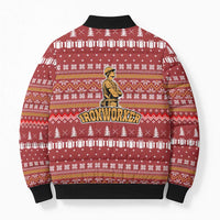 Christmas Ironworker American Flag Bomber Puffer Jacket Xmas Holiday Patterns - Wonder Print Shop