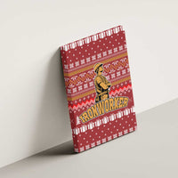 Christmas Ironworker American Flag Canvas Wall Art Xmas Holiday Patterns - Wonder Print Shop