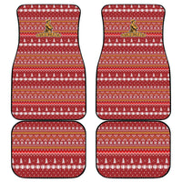 Christmas Ironworker American Flag Car Mats Xmas Holiday Patterns - Wonder Print Shop