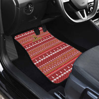 Christmas Ironworker American Flag Car Mats Xmas Holiday Patterns - Wonder Print Shop