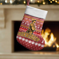 Christmas Ironworker American Flag Christmas Stocking Xmas Holiday Patterns - Wonder Print Shop