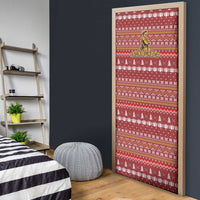 Christmas Ironworker American Flag Door Cover Xmas Holiday Patterns - Wonder Print Shop