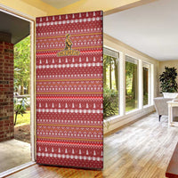 Christmas Ironworker American Flag Door Cover Xmas Holiday Patterns - Wonder Print Shop